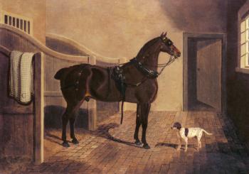 約翰 弗雷德裡尅 赫爾林 A Favorite Coach Horse and Dog in a Stable 約翰 弗雷德裡尅 赫爾林 A Favorite Coach Horse and Dog in a Stable